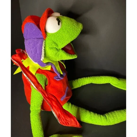 Vintage Jim Hensons Kermit The Frog w/ Christmas Hat & Vest 25" - Picture 4 of 7